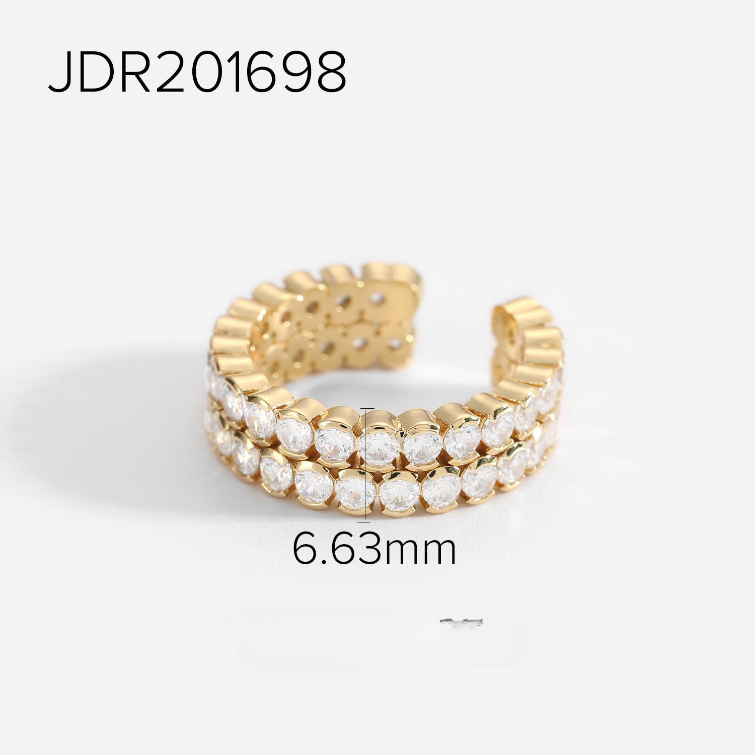 Nuevo placas de latón de alta venta al por mayor con anillo de circón
